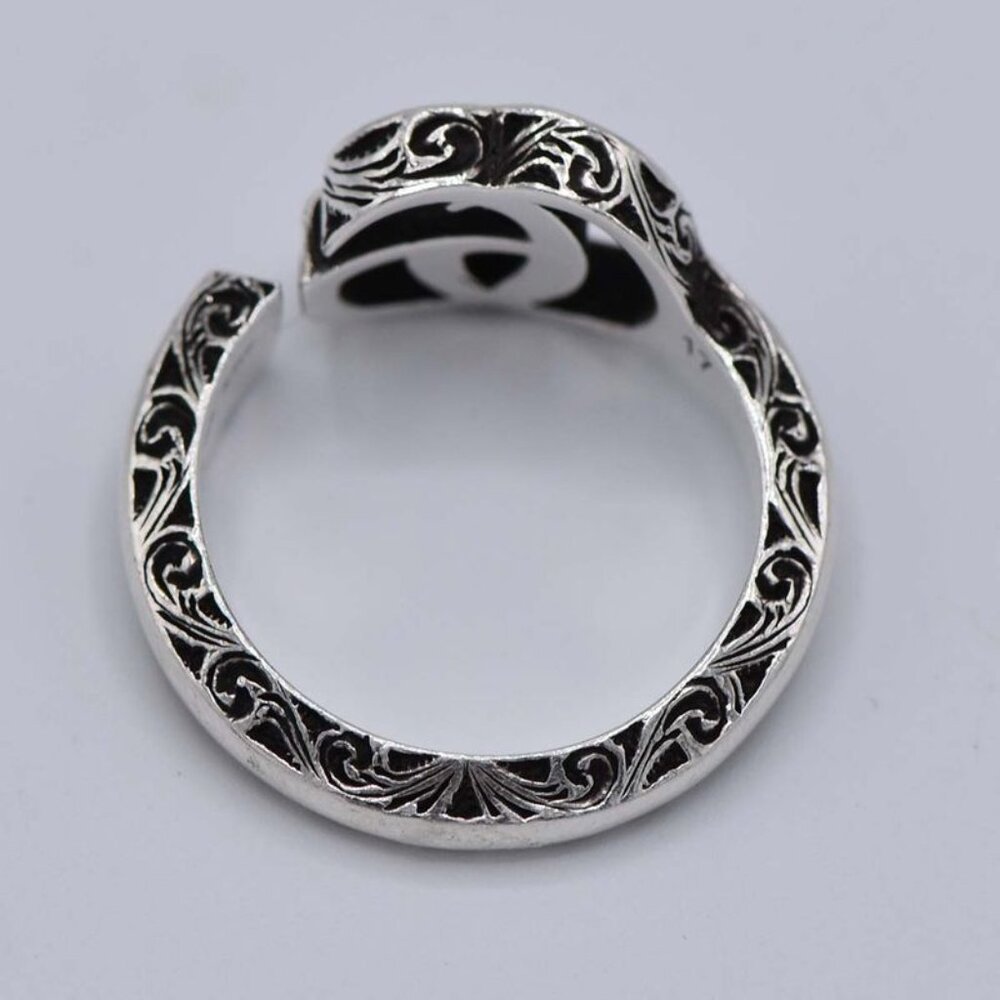 Gucci Ring Double G Key Ring Size 15 Approx 5.7 g Silver SV 925 Accessories - Picture 5 of 8
